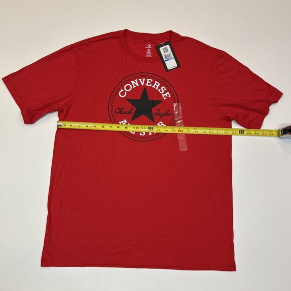 Converse All Star Men’s XL Graphic T-Shirt Red NWT Logo Tee Short Sleeve Classic - Picture 10 of 15